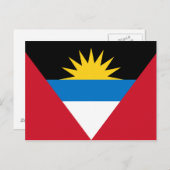 愛国的アンティグア・バーブーダ国旗 ポストカード (正面/裏面)
