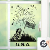 愛国的イグアナ7月4日 ウィンドウサイン (ホーム)