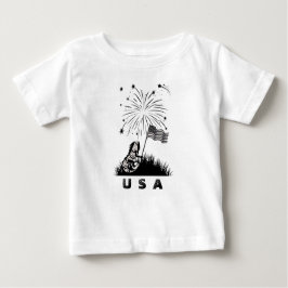 愛国的イグアナ ベビーTシャツ