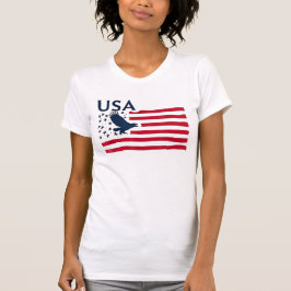 愛国的イーグルス米国国旗のアメリカ統一された州 Tシャツ