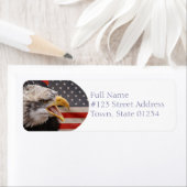 愛国的イーグル差出人住所ラベル ラベル (インサイチュ)