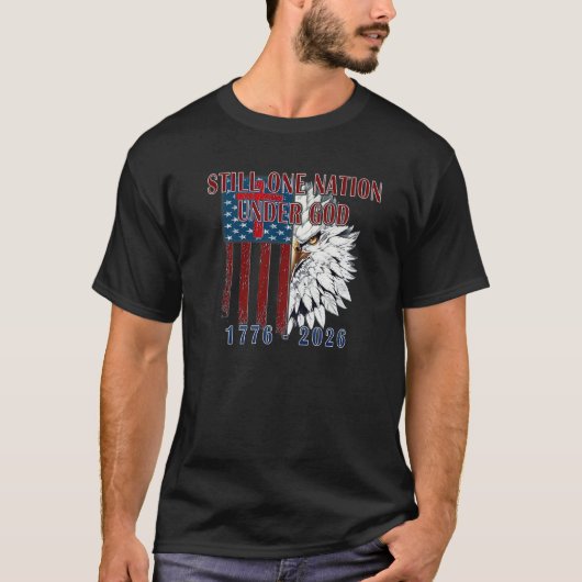 愛国的イーグル1776 2026 250th 7月4日 tシャツ (正面)