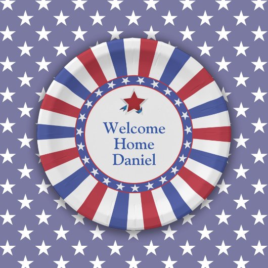 愛国的ウェルカムホームパーティー ペーパープレート