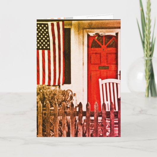 愛国的ウェルカムホーム軍隊サンキューカー サンキューカード (正面)