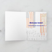 愛国的ウェルカムホーム軍隊サンキューカー サンキューカード (内部)