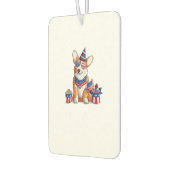 愛国的ウェルシュコーギードッグアップ7月4日 カーエアーフレッシュナー (左)