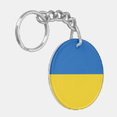 愛国的ウクライナ国旗 キーホルダー (正面左)