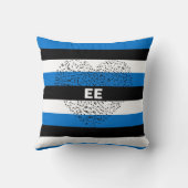 愛国的エストニア国旗とミュージカルハート クッション (裏面)