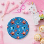 愛国的エルモとクッキーの怪獣パターン ペーパープレート (パーティー)