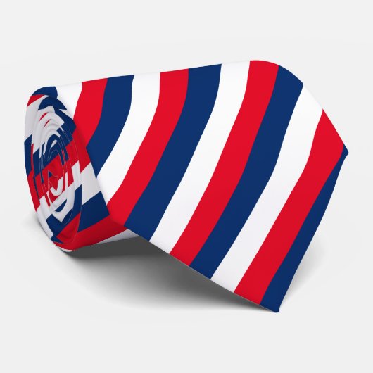 愛国的エレガントな青い赤いストライプの国旗 ネクタイ (ロール)