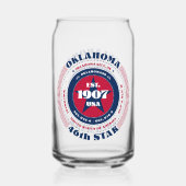 愛国的オクラホマタイポグラフィ飲み物用品セット ガラス缶 (裏面)