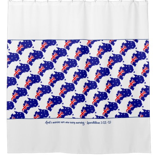 愛国的オーストラリア国旗のカスタマイズ聖なる書物、 経典 シャワーカーテン (正面)