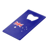 愛国的オーストラリア国旗 クレジットカード栓抜き (正面アングル)