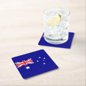 愛国的オーストラリア国旗 スクエアペーパーコースター (インサイチュ)