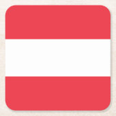 愛国的オーストリア国旗 スクエアペーパーコースター (正面)