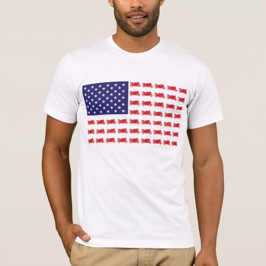 愛国的オートバイクルーザー Tシャツ (正面)
