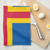 愛国的オーランド諸島国旗 キッチンタオル (四つ折り)