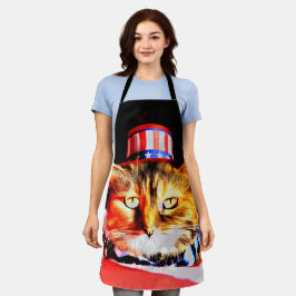 愛国的オールオーバープリントエプロン エプロン