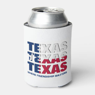 愛国的カスタムなテキサス州クール国旗 缶クーラー