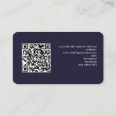 愛国的カスタムなロゴQRコードアメリカ国旗 名刺 (裏面)