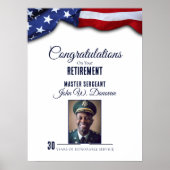 愛国的カスタム軍隊退職ポスター ポスター (正面)