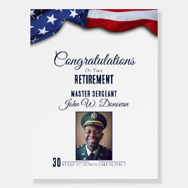 愛国的カスタム軍隊退職献上品のサイン