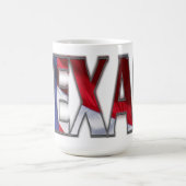 愛国的カッコいいなテキサス州とアメリカ国旗 コーヒーマグカップ (中央)