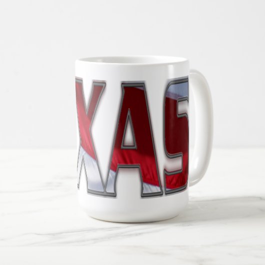 愛国的カッコいいなテキサス州とアメリカ国旗 コーヒーマグカップ (正面右)