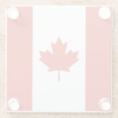 愛国的カナダ国旗 ガラスコースター (裏面)