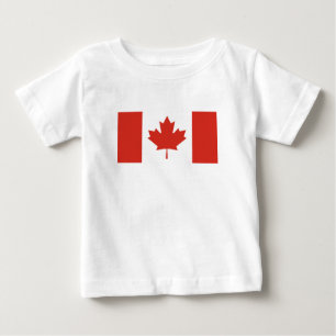 愛国的カナダ国旗 ベビーTシャツ