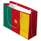 愛国的カメルーン国旗の大抱き枕 ラージペーパーバッグ (正面アングル)