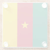 愛国的カメルーン国旗 ガラスコースター (裏面)