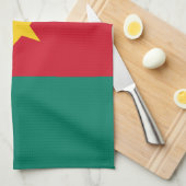 愛国的カメルーン国旗 キッチンタオル (四つ折り)