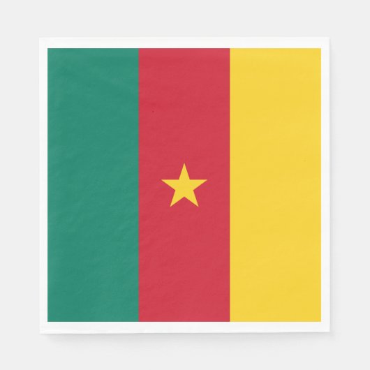 愛国的カメルーン国旗 スタンダードランチョンナプキン (正面)