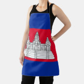 愛国的カンボジア国旗 エプロン (インサイチュ)