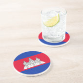 愛国的カンボジア国旗 コースター (側面)