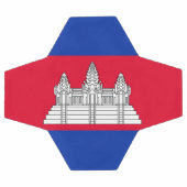 愛国的カンボジア国旗 サッカーボール (フラット)