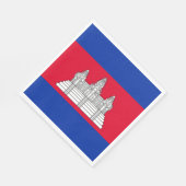 愛国的カンボジア国旗 スタンダードランチョンナプキン (角)