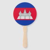 愛国的カンボジア国旗 ハンドファン (裏面)