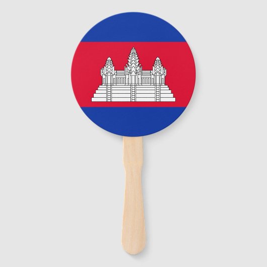 愛国的カンボジア国旗 ハンドファン (正面)