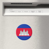 愛国的カンボジア国旗 マグネット (インサイチュ (食洗機))