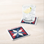 愛国的キルト広場 スクエアペーパーコースター (インサイチュ)