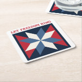 愛国的キルト広場 スクエアペーパーコースター (アングル)
