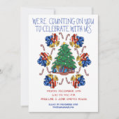 愛国的クリスパーソナライズされたマス 招待状 (正面)