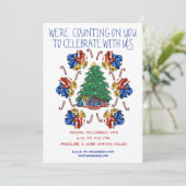 愛国的クリスパーソナライズされたマス 招待状 (スタンド正面)