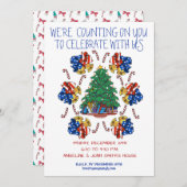 愛国的クリスパーソナライズされたマス 招待状 (正面/裏面)