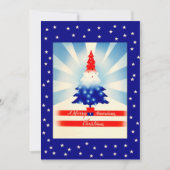 愛国的クリスマスウェルカムホームパーティの招待状 招待状 (正面)