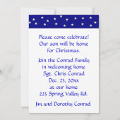 愛国的クリスマスウェルカムホームパーティの招待状 招待状 (裏面)