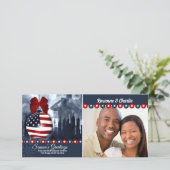 愛国的クリスマスフラグオーナメント軍隊 シーズンカード (スタンド正面)