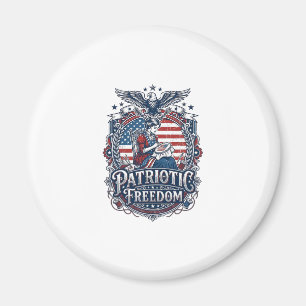 愛国的クロスステッチデザイナーベクトルグラフィックTシャツ_1 マグネット